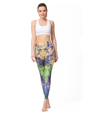 MUMUWU Women Printed Yoga Pants Sport Workout Running Leggings Power Flex Yoga Leggings