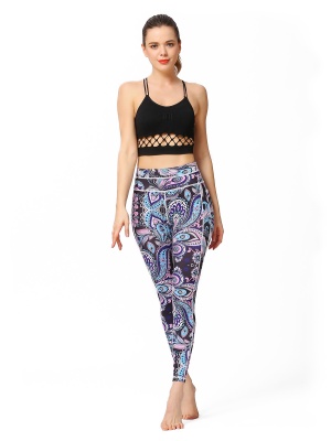 MUMUWU Women Printed Yoga Pants Sport Workout Running Leggings Power Flex Yoga Leggings